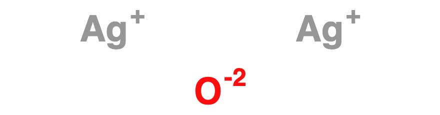 Óxido de Plata AG2O Óxido de Plata formula estructural